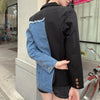 Asymetric Denim Blazer