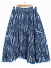 Asymmetrical Denim Skirt Midi