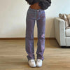 Autumn and winter new products, fashionable trends, old and dirty designs, straight tube loose spray painted printed jeans