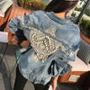 Beaded Back Denim Jacket