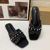 Black Denim Sandals