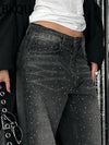 Black Jeans with Rhinestones