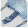 Blue Denim Crossbody Bag