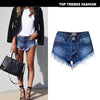 Blue Denim Shorts Ripped