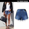 Blue Denim Shorts Ripped