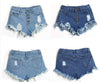 Blue Ripped Denim Shorts