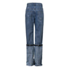 Blue Straight Leg Jeans