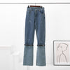 Blue Straight Leg Jeans