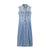 Button Denim Midi Dress