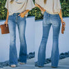 Button Fly Flare Jeans