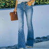 Button Fly Flare Jeans