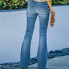 Button Fly Flare Jeans