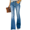 Button Fly Flare Jeans