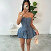 Corset Denim Mini Dress