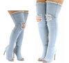 Denim Boots Over the Knee