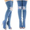 Denim Boots Over the Knee