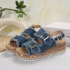 Denim Buckle Sandals