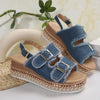 Denim Buckle Sandals