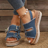 Denim Buckle Sandals