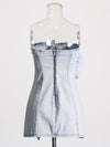 Denim Bustier Mini Dress