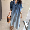 Denim Button Up Maxi Dress