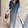 Denim Button Up Maxi Dress