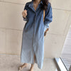 Denim Button Up Maxi Dress