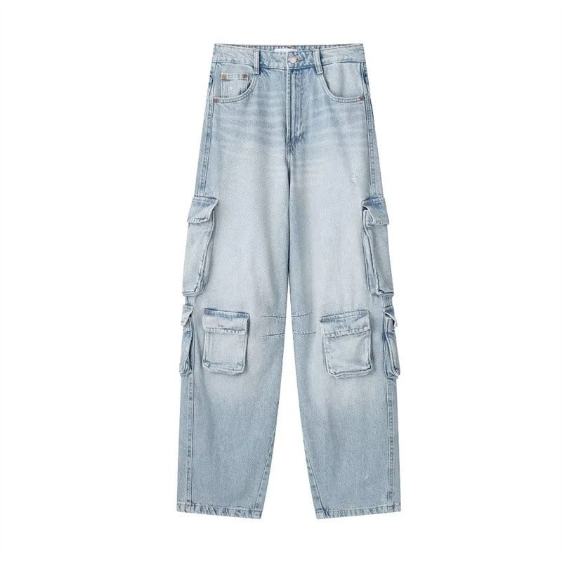 Denim Cargo Jeans Womens