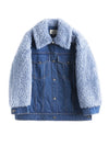 Denim Coat with Fur