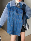 Denim Coat with Fur