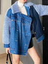 Denim Coat with Fur