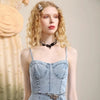 Denim Corset Maxi Dress