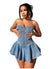 Denim Corset Mini Dress