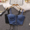 Denim Corset Top Lace Up