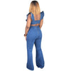 Denim Flare Jumpsuit