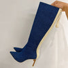 Denim Heel Boots