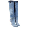 Denim High Heel Boots