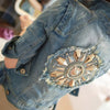 Denim Jacket with Embroidered Back