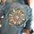 Denim Jacket with Embroidered Back