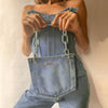 Denim Lace Up Corset Top