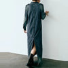 Denim Long Sleeve Maxi Dress