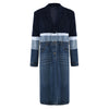 Denim Long Trench Coat