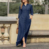 Denim Maxi Dress Long Sleeve