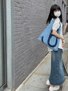 Denim Medium Tote Bag