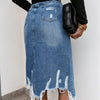 Denim Midi Jean Skirt