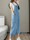 Denim Overall Dress Maxi