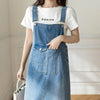 Denim Overall Dress midi