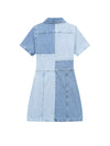 Denim Patchwork Mini Dress