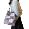 Denim Patchwork Tote Bag