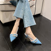 Denim Pointed Heels